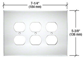 CRL PMP303 Clear Triple Duplex Acrylic Mirror Plate