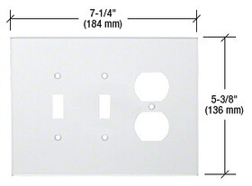 CRL PMP304 Clear Duplex Double Toggle Combo Acrylic Mirror Plate