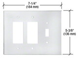 CRL PMP305 Clear Double Designer Switch Acrylic Mirror Plate