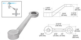 CRL Stainless Regular Duty Single Arm Column Mount Spider