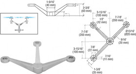 CRL Stainless Regular Duty 3-Way Arm Column Mount Spider