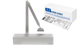 CRL PR74BCA Aluminum Adjustable Spring Power Size 2 to 6 Surface Mount Door Closer