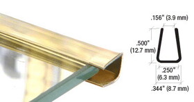CRL 1/4" Plastic Reflective Edge Molding