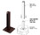 CRL PSB1ABRZ Matte Bronze AWS Steel Stanchion for 180 Degree Round or Rectangular Center or End Posts, Price/Each