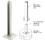 CRL PSB1CBL Matte Black AWS Steel Stanchion for 180 Degree Round or Rectangular Center or End Posts, Price/Each