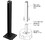CRL PSB1CBL Matte Black AWS Steel Stanchion for 180 Degree Round or Rectangular Center or End Posts, Price/Each