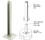 CRL PSB2BS Metallic Silver AWS Steel Stanchion for 90 Degree Round Corner Posts, Price/Each