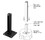 CRL PSB3ABL Matte Black AWS Steel Stanchion for 90 Degree Rectangular Corner Posts, Price/Each