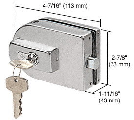 CRL PTH25BS Brushed Stainless PTH Series Glass Mounted Patch Lock