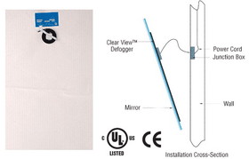CRL x Clear View&#153; 120 Volt Rectangular Mirror Defogger