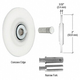CRL REPK6N Nylon Concave Edge Replacement Wheel - 2&#034; x 3/32&#034;