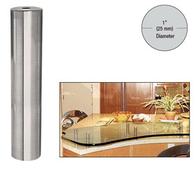 CRL S0B106BS 316 Brushed Stainless 1" Diameter by 6" Standoff Base