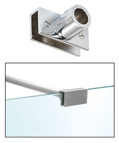 CRL Adjustable Slim Line Glass Mount Fitting