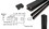 CRL S48CKBL Matte Black AWS 2" x 2-5/8" Rectangular 180 Degree 48" Center Post Kit, Price/Each