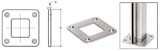 CRL SA30BS Brushed Stainless Square Base Plate for 1-1/2