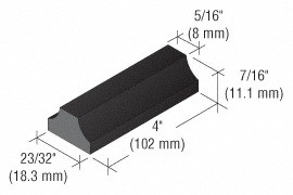 CRL-U.S. Aluminum SB513 Setting Blocks For 1/4" to 3/8" Glazing - 20/Pk