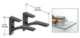 CRL SC5BL Black - Aluminum Shelf Clip for 3/8