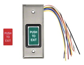CRL SDC413NU Narrow Push To Exit Switch With Adjustable Release Timer