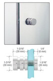CRL Contemporary Style Single-Sided Shower Door Knob