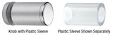 CRL Cylinder Style Single-Sided Shower Door Knob With Plastic Sleeve
