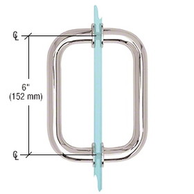 CRL 6" Tubular Back-to-Back 3/4" Diameter Shower Door Pull Handles