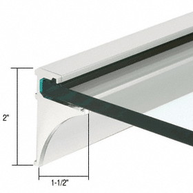 CRL 24" Aluminum Shelf Kit for 1/4" Glass