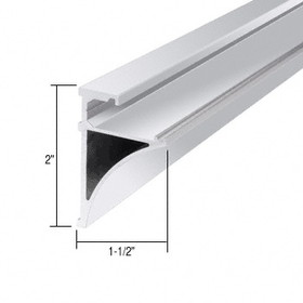 CRL 96" Aluminum Shelving Extrusion for 1/4" Glass