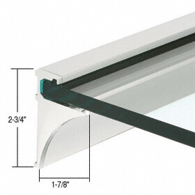 CRL 18" Aluminum Shelf Kit for 3/8" Glass