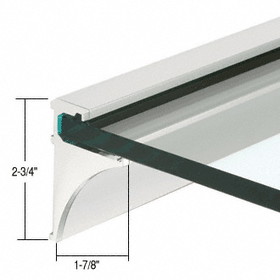 CRL 24" Aluminum Shelf Kit for 3/8" Glass