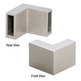 CRL SERC2BS Brushed Stainless 90 Degree Door Connector Bracket for Serenity Sliders