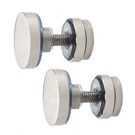CRL SERFP2BS Brushed Stainless Track Holder Fittings for Fixed Panel - 2/Pk