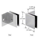 CRL Fixed Panel Square Clamp With Small Leg