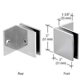 CRL Fixed Panel Square Clamp With Small Leg