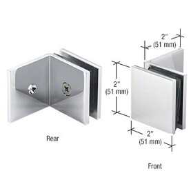CRL Fixed Panel Square Clamp With Large Leg