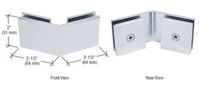 CRL Square 135 Degree Glass-to-Glass Clamp