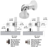 CRL SGF41BGW Brushed Stainless Single Pivot Glass-to-Wall/Floor Swivel Fitting