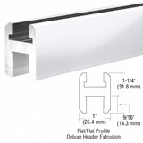 CRL Flat/Flat Profile Deluxe Shower Door Header Kit - 95