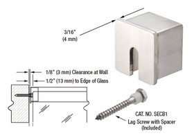 CRL Stainless Steel Stabilizing End Cap for 1-1/2" SRF15 Series Roll Form Cap Railing