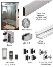 CRL Stainless Senior Deluxe Serenity Sliding Shower Door System