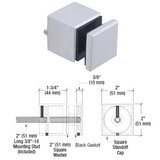 CRL Glass Rail Square Standoff Base and Cap - 1-3/4