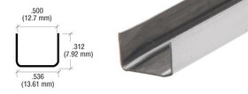 CRL SS901 Stainless Steel 1/2" U-Channel