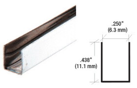 CRL SS958 1/4" x 7/16" Stainless Steel Edge Molding