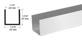 CRL SV643A Satin Anodized 1-1/4" U-Channel Extrusion - 144"