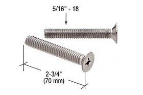 CRL TB4CH 5/16"-18 x 2-3/4" Through-Bolts for 1-3/4" Thick Door Pull Mounting