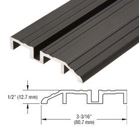 CRL Anodized Length Bottom Guide Half Threshold for OT Series Top Hung Sliders and Bi-Fold Doors
