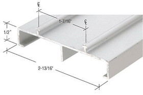 CRL Satin Anodized 2-13/16" Deep Mirror Door 12' Long