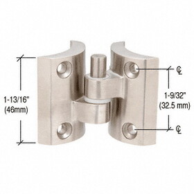 CRL TH12BS Brushed Stainless Tubing Hinge