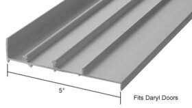 CRL TH602A Aluminum OEM Replacement Patio Door Threshold for Daryl Doors - 5" Wide x 6' Long