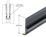 CRL TLXAM0N0 Black TAPER-LOC® XA Glass Setting Strip for Monolithic Glass