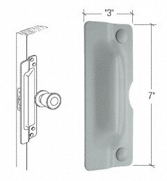 CRL Gray Latch Shield for Flush Mounted Doors